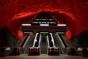 escalator, Hell, Red, Dark, Horror, Humor, Stairs