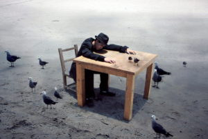 guy, A, Table, A, Bird, Situation, Mood
