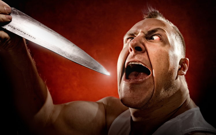man, A, Knife, Insane, The, Situation, Weapons HD Wallpaper Desktop Background