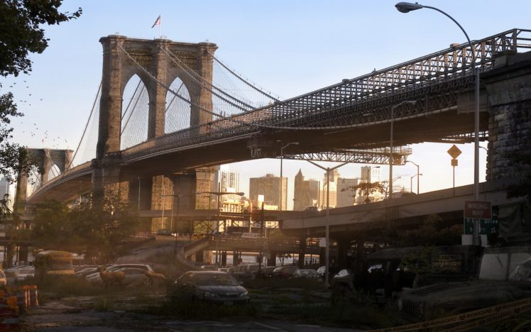 quarantine, Bridge, New, York, Post, Apocalyptic HD Wallpaper Desktop Background
