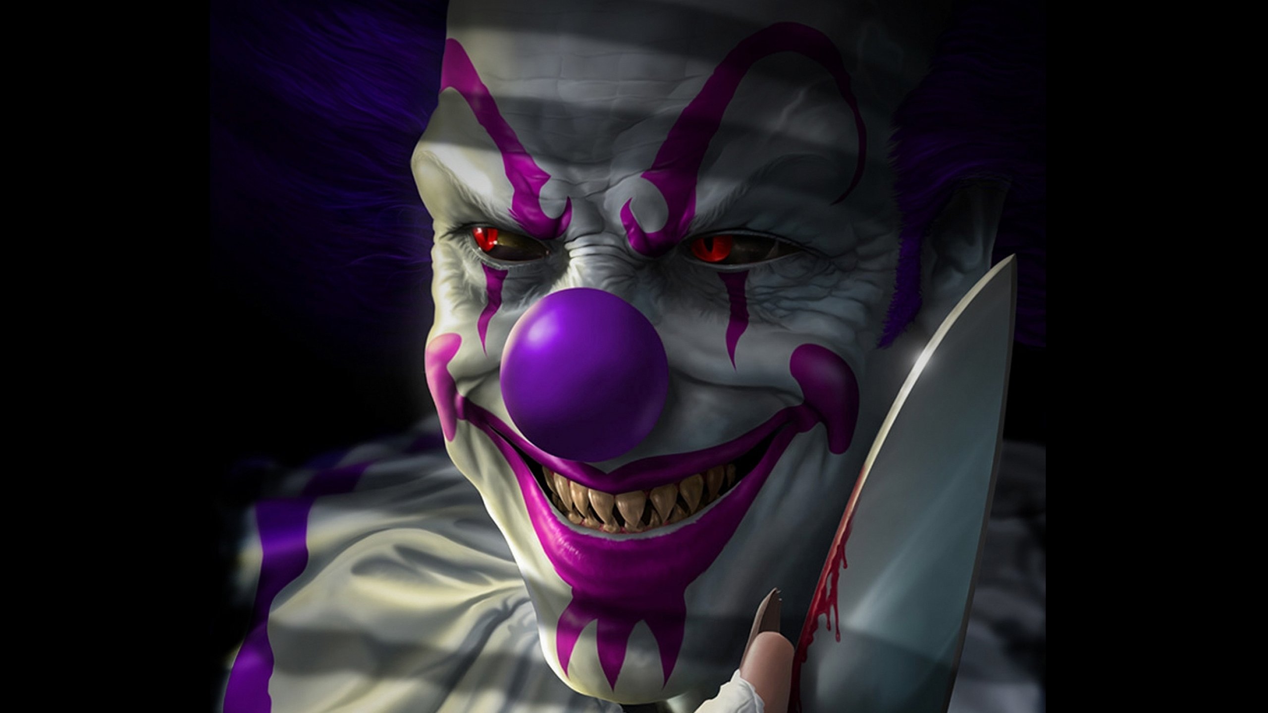 dark, Horror, Evil, Clown, Art, Artwork Wallpapers HD / Desktop and