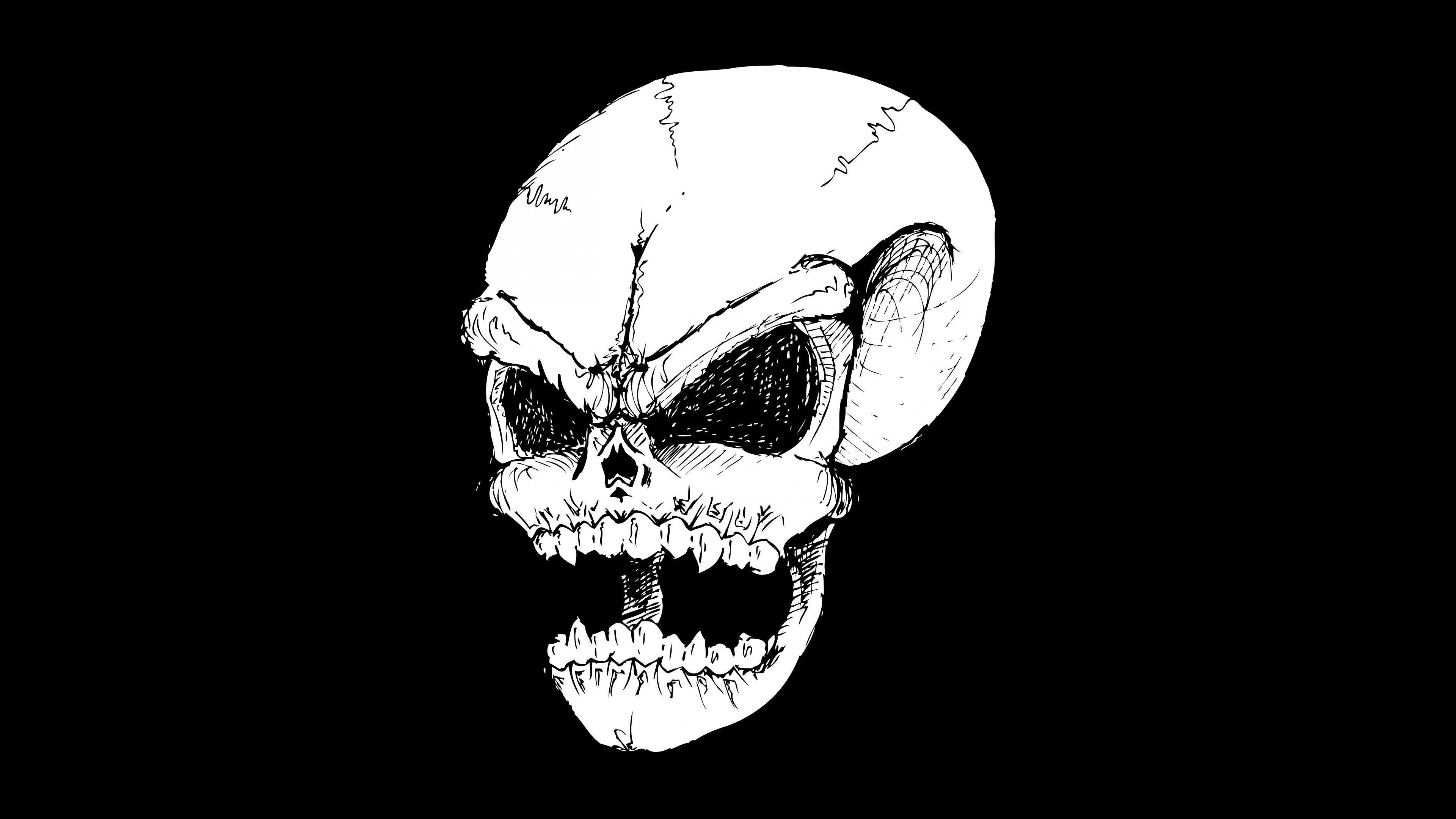 dark, Skull, Evil, Horror, Skulls, Art, Artwork, Skeleton Wallpapers HD /  Desktop and Mobile Backgrounds