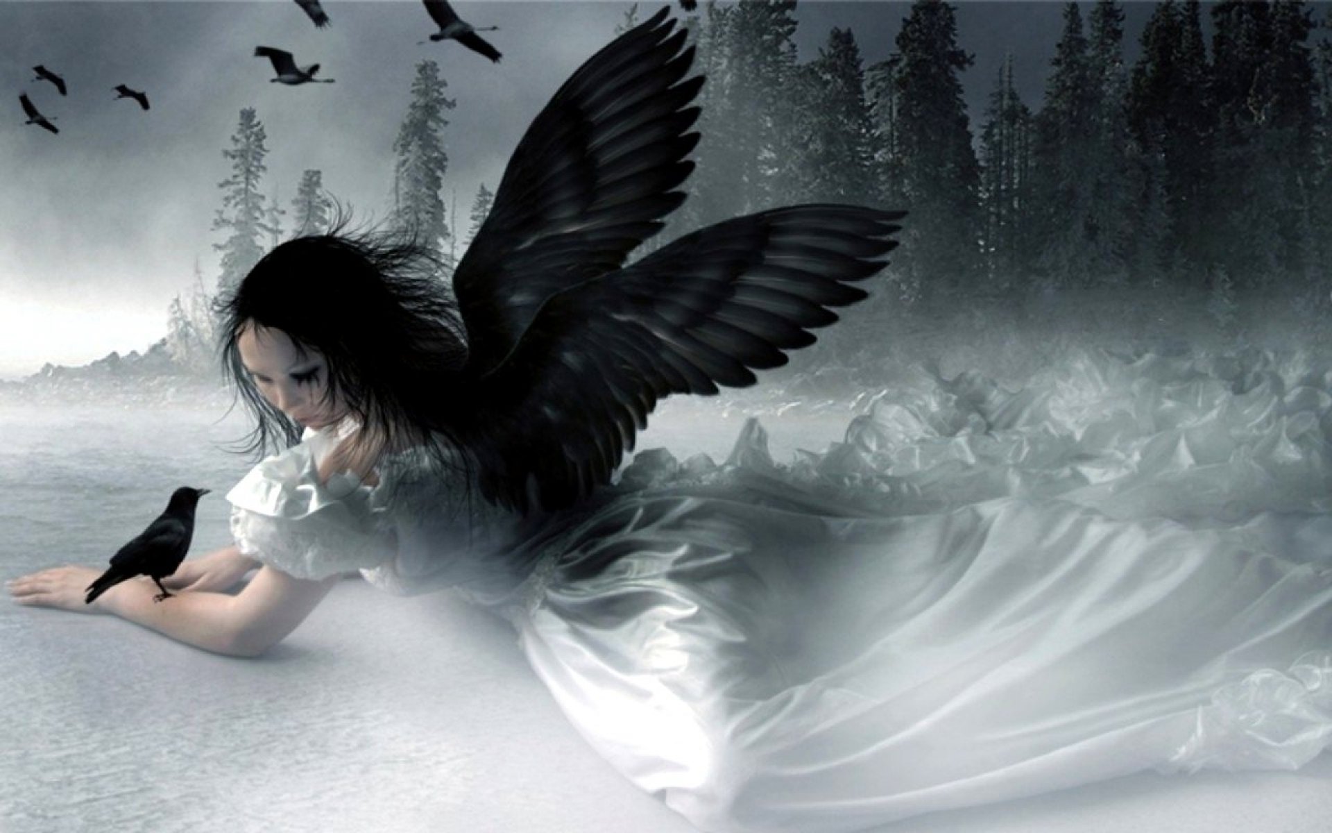 Dark Fantasy Angel Art Artwork Evil Wallpapers HD Desktop And