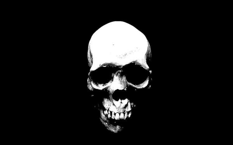 skulls,  , Dark, Abstract, Black, White HD Wallpaper Desktop Background