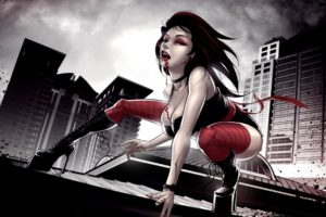 fantasy, Artwork, Art, Dark, Vampire, Gothic, Girl, Girls, Horror, Evil