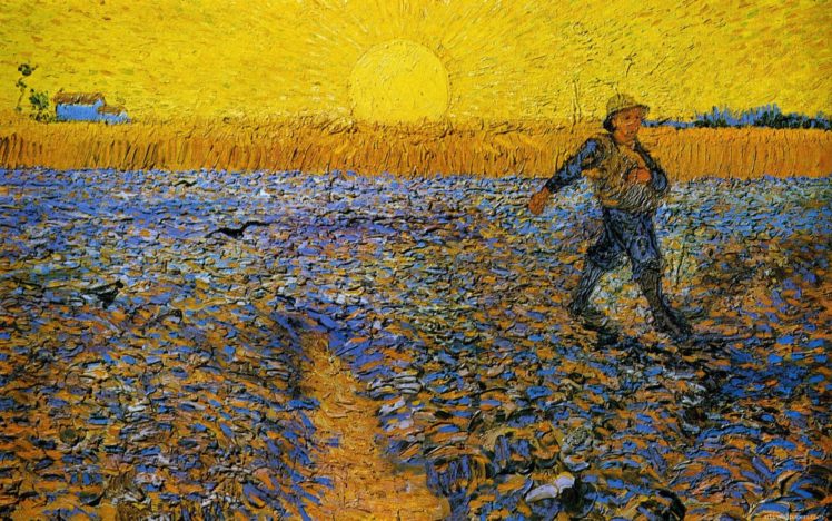 vicent, Van, Gogh, Arte, Pintura, Campo, Hombre HD Wallpaper Desktop Background