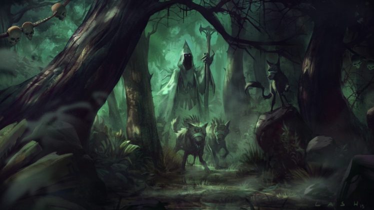 fantasy, Artork, Witch, Wizard, Sorcerer, Magic, Evil HD Wallpaper Desktop Background