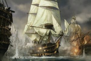barcos, Guerra, Pintura, Arte