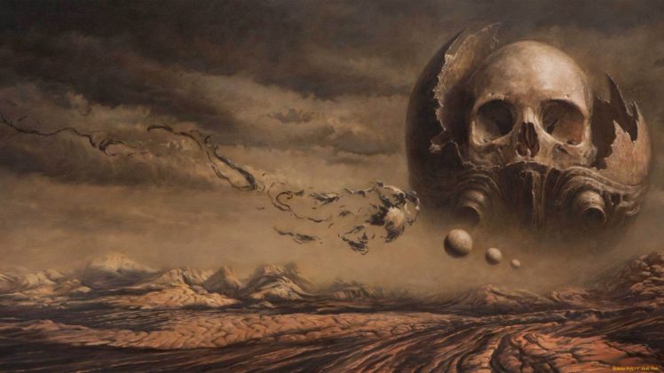 skull, Abstract, Drawing, Skulls, Dark, Sci fi, Sci, Science HD Wallpaper Desktop Background
