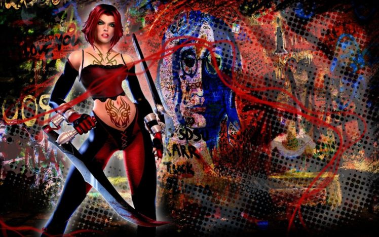 bloodrayne, Action, Adventure, Fantasy, Dark, Horror, Vampire, Blood, Thriller HD Wallpaper Desktop Background