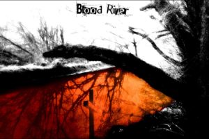 blood, River, Dark, Manipulation, Photoshop, Selective, Coloring, Nature, Landscape, River, Psychedelic, Horror, Red