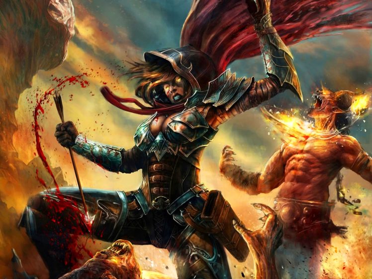 diablo, Dark, Fantasy, Warrior, Rpg, Action, Fighting, Dungeon HD Wallpaper Desktop Background