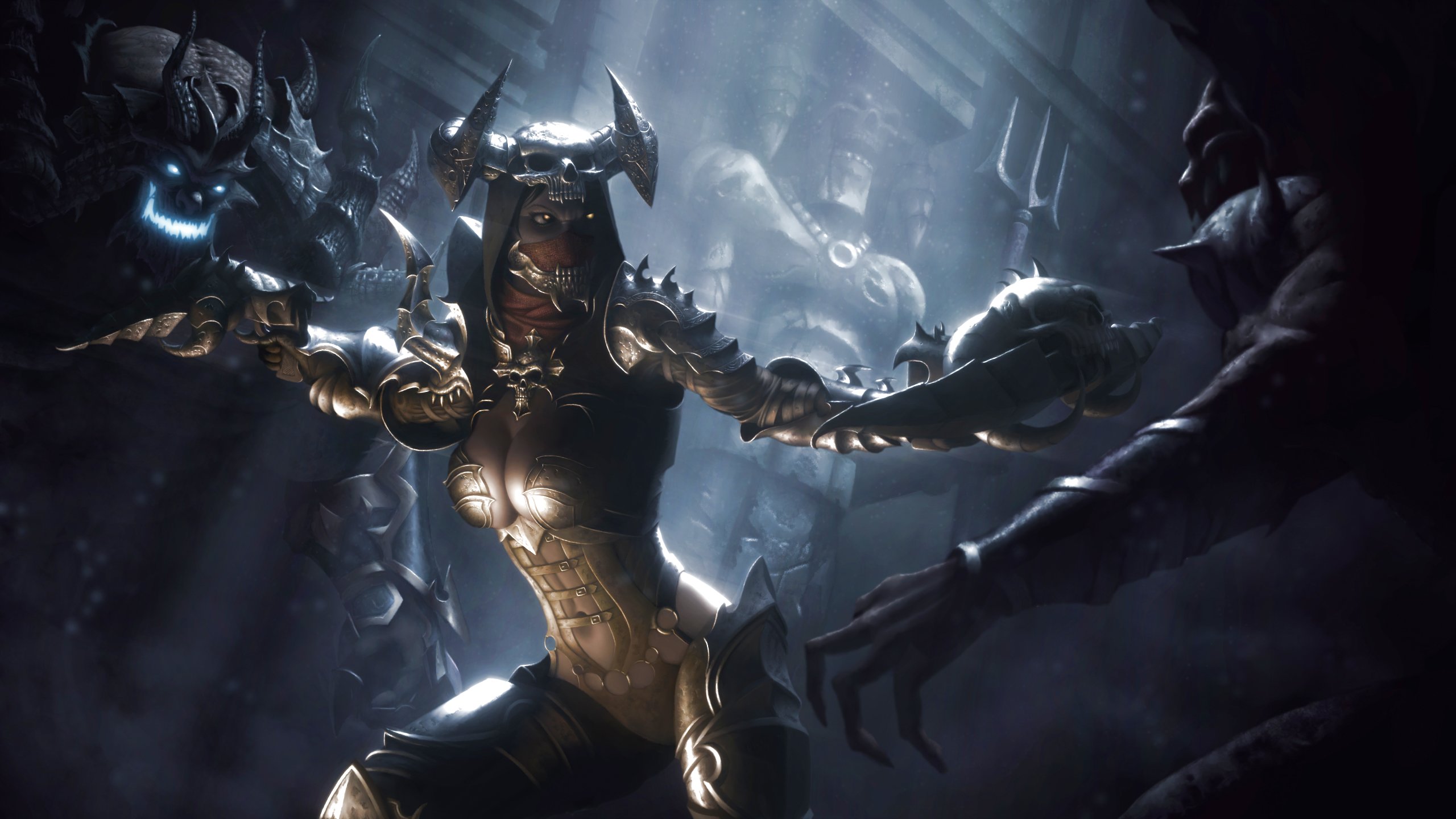 Diablo Dark Fantasy Warrior Rpg Action Fighting Dungeon Wallpapers Hd Desktop And Mobile Backgrounds