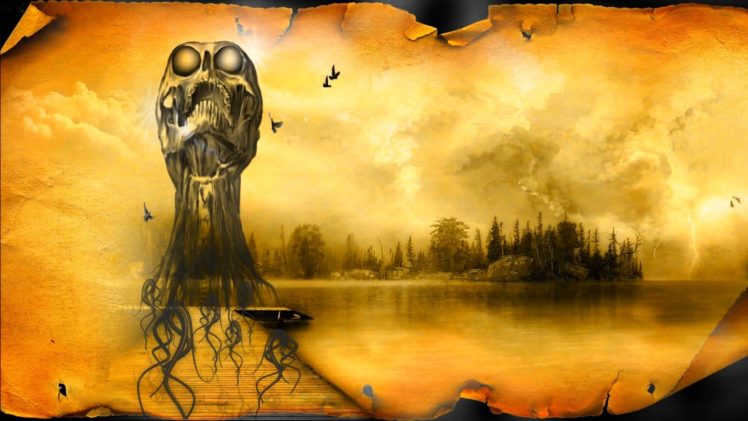 dark, Art, Artwork, Fantasy, Artistic, Original, Horror, Evil, Creepy, Scary, Spooky, Halloween HD Wallpaper Desktop Background