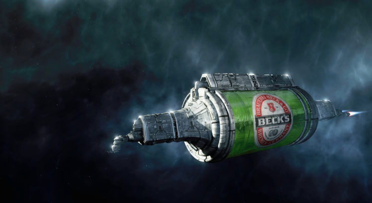 becks, Beer, Alcohol, Spaceship, Wtf HD Wallpaper Desktop Background