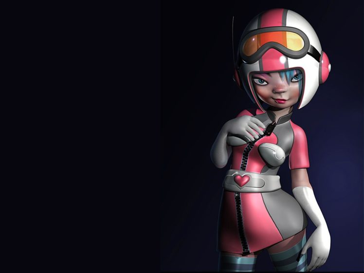 sci fi, Girl, Girls, Helmet, Goggles, Cyberpunk, Steampunk HD Wallpaper Desktop Background