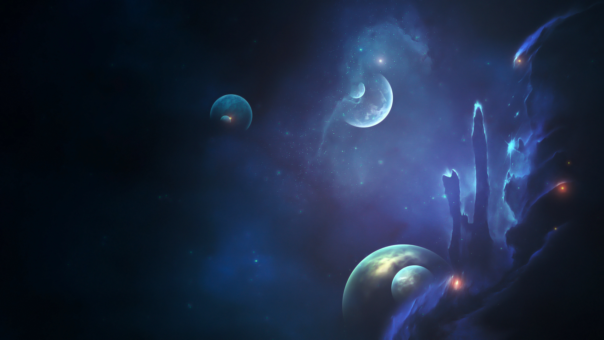 space, Stars, Planets, Nebula Wallpaper