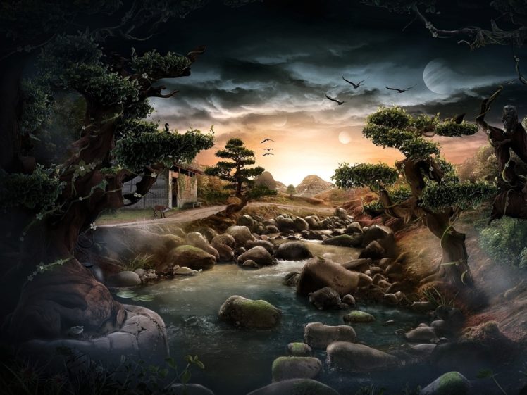 landscapes, Science, Fiction, Fantasy HD Wallpaper Desktop Background