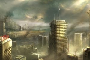 apocalyptic, City, Destruction, Dark