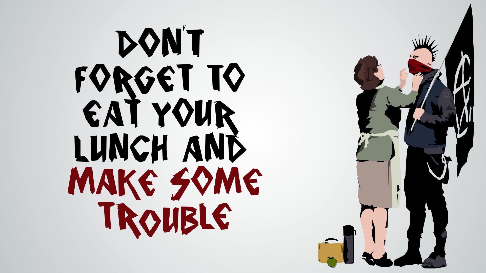 anarchy, Lunch, Trouble, Mom Wallpaper