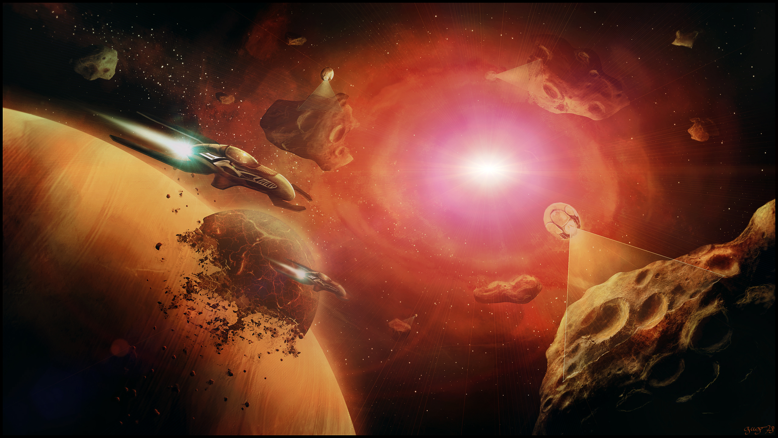 technics, Ships, Stars, Asteroids, Fantasy, Space, Spaceship Wallpaper