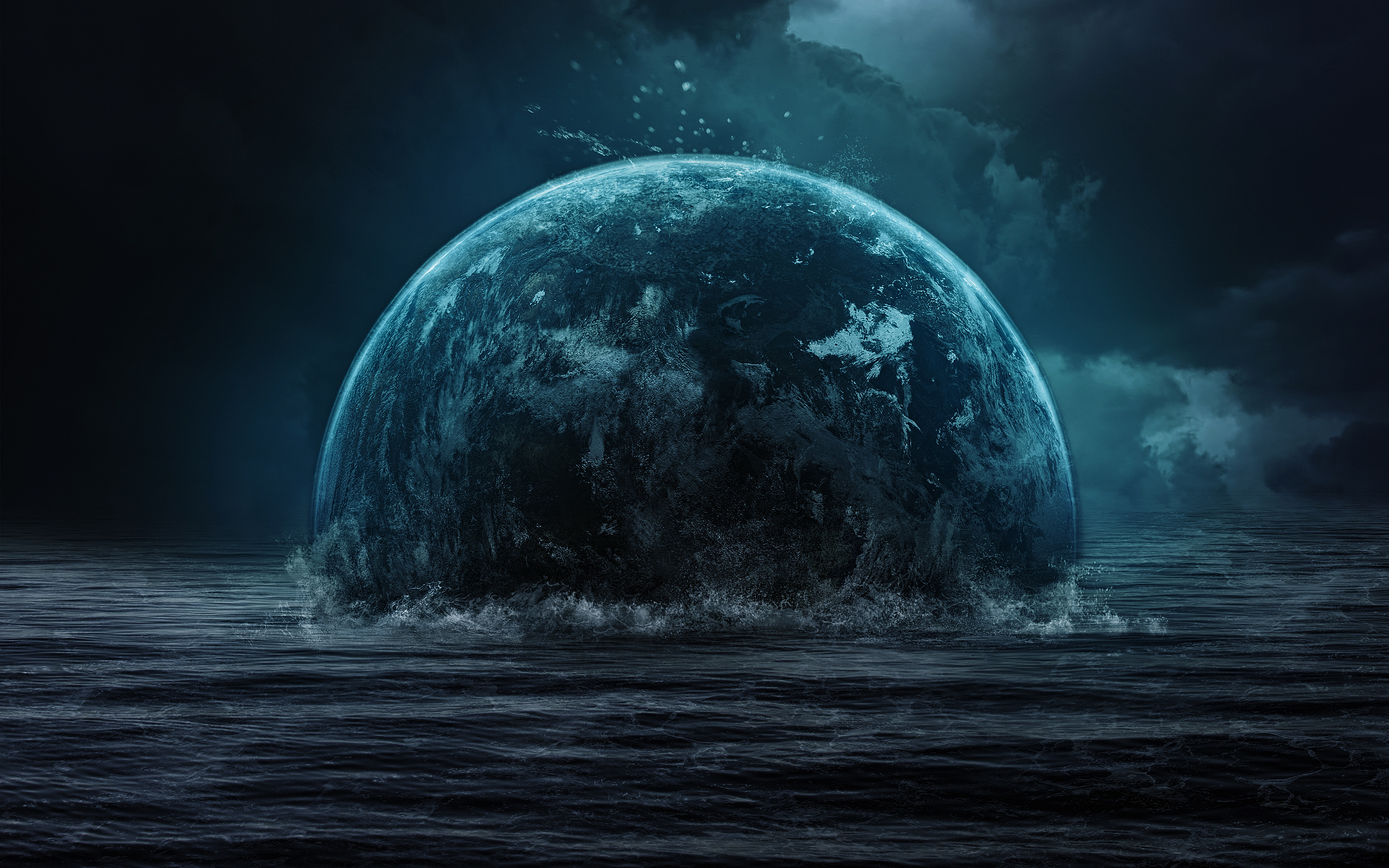 space, 3d, Art, Planet, Earth, Apocalyptic Wallpaper