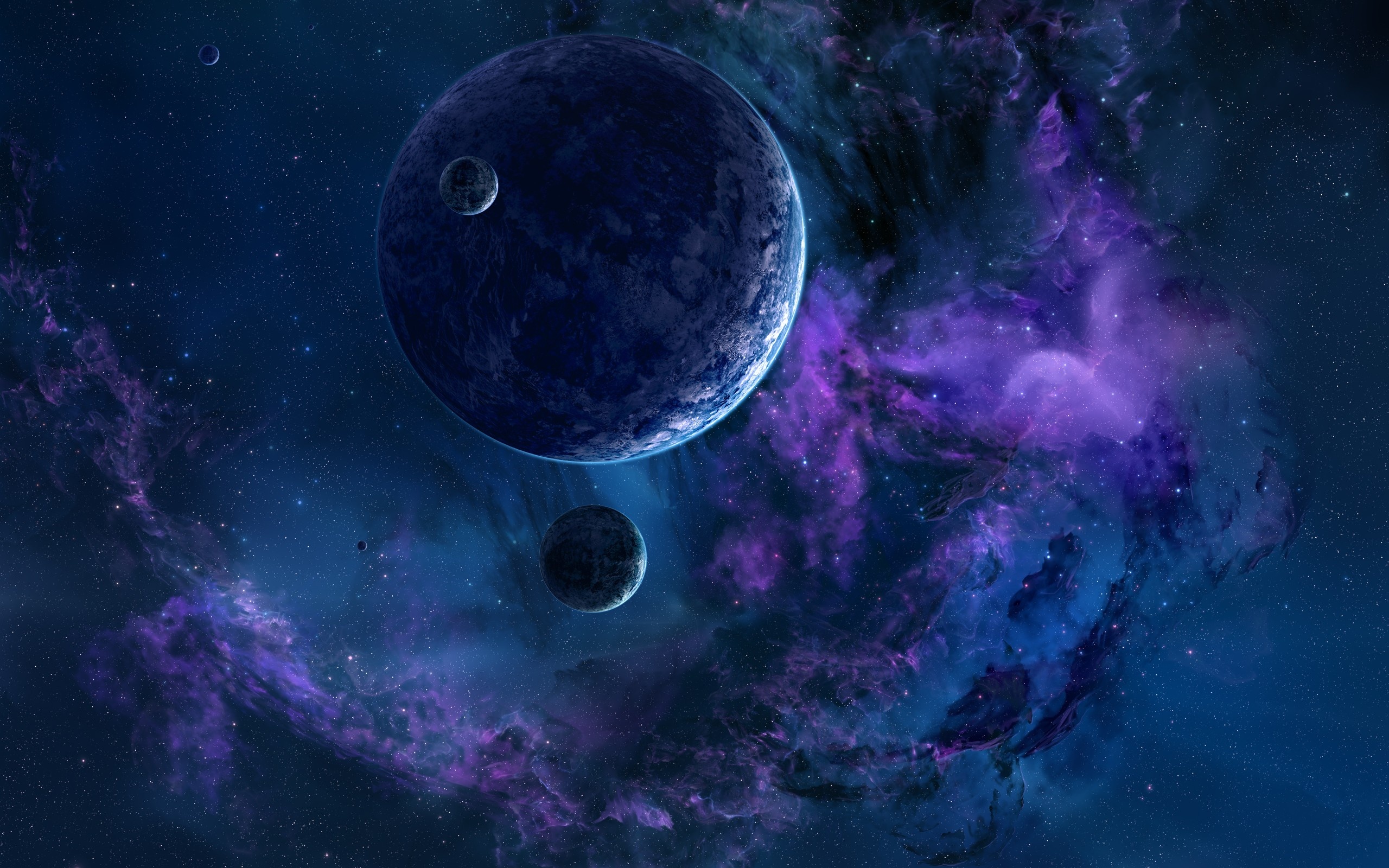 space, 3d, Art, Planet, Stars, Nebula Wallpaper