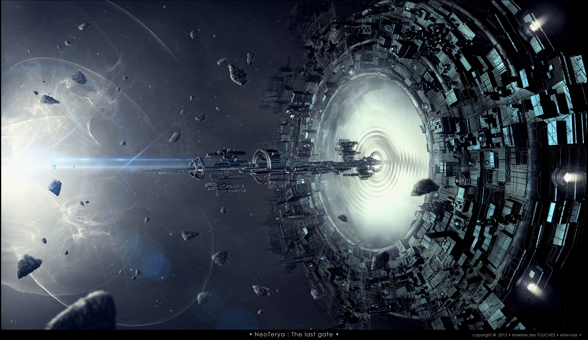 spaceship, Space Wallpaper