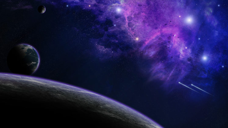 space, 3d, Art, Stars, Planet, Sci fi, Spaceship HD Wallpaper Desktop Background