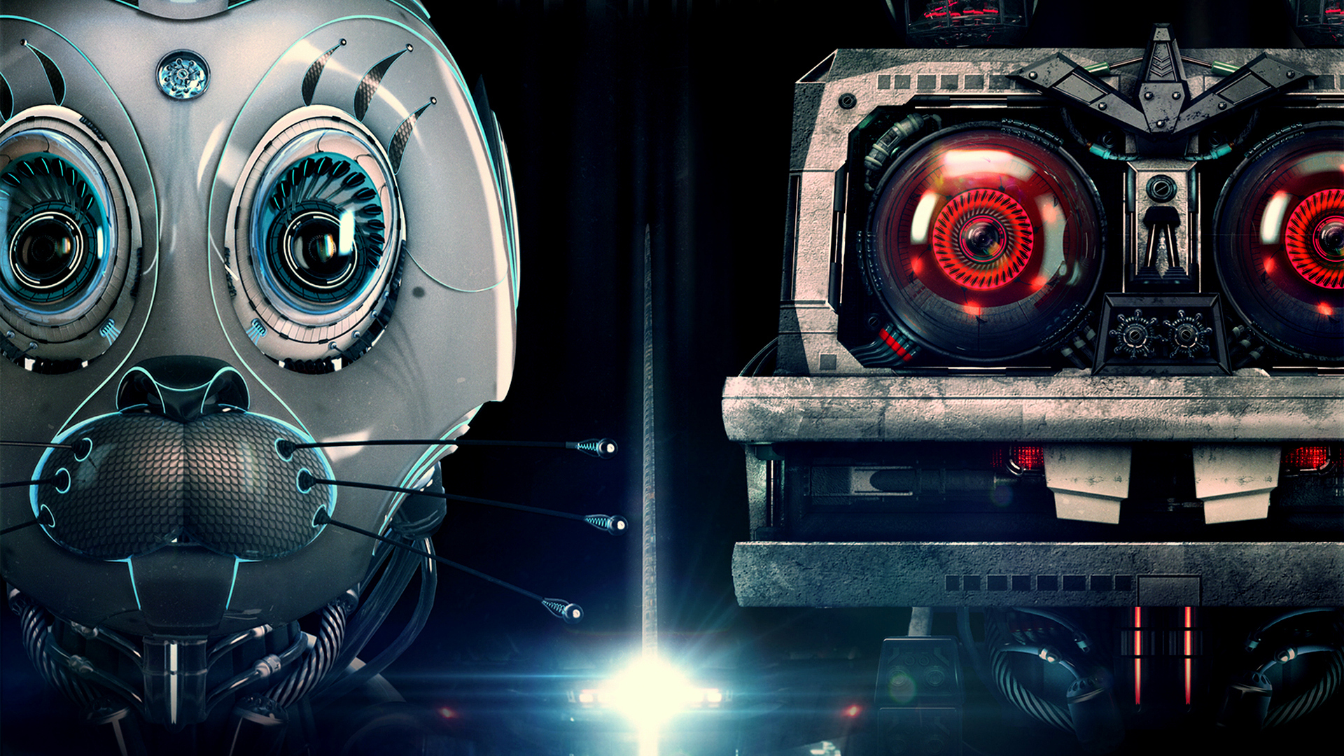 nu, Pogodi , Hares, Eyes, Robot, Glance, Fantasy, Sci fi Wallpaper