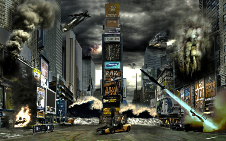 apocalyptic, City, Battle HD Wallpaper Desktop Background