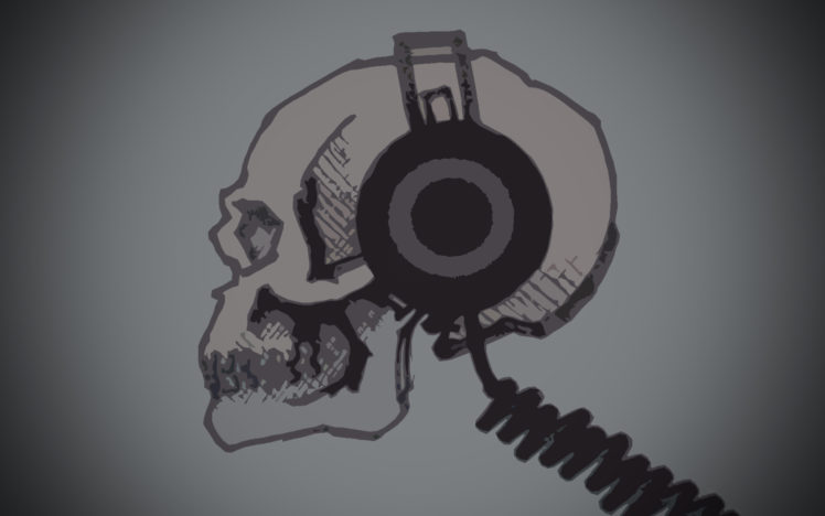 headphones, Skulls HD Wallpaper Desktop Background