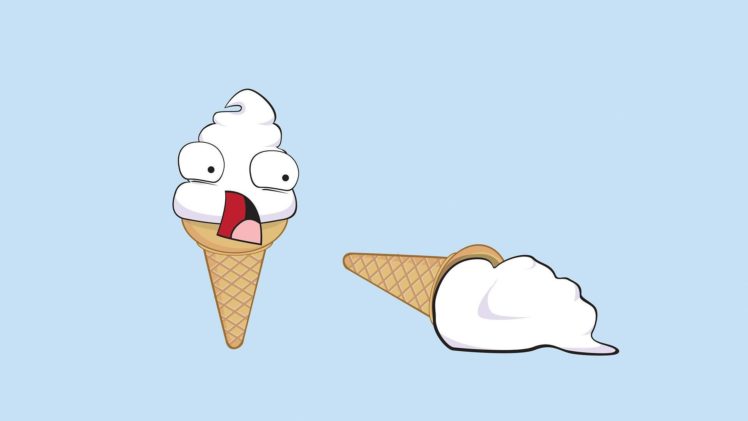 Minimalistic Ice Cream Funny Cone Wallpapers Hd Desktop And Mobile Backgrounds
