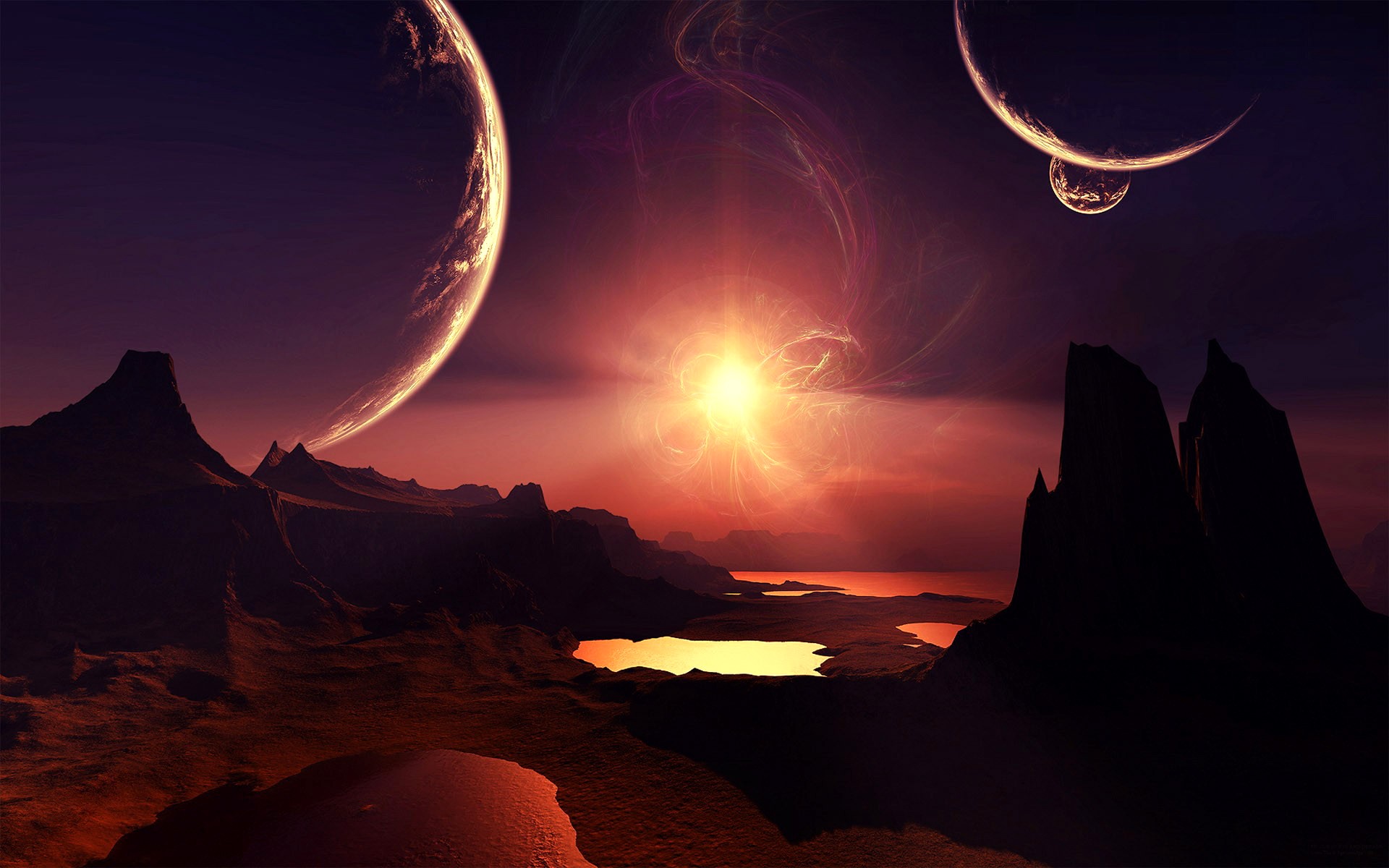 landscapes, Science, Fiction Wallpaper