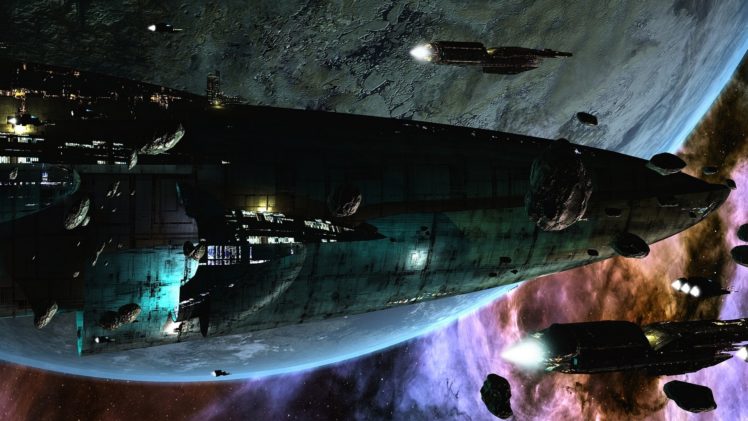 futuristic, Spaceships, Science, Fiction HD Wallpaper Desktop Background