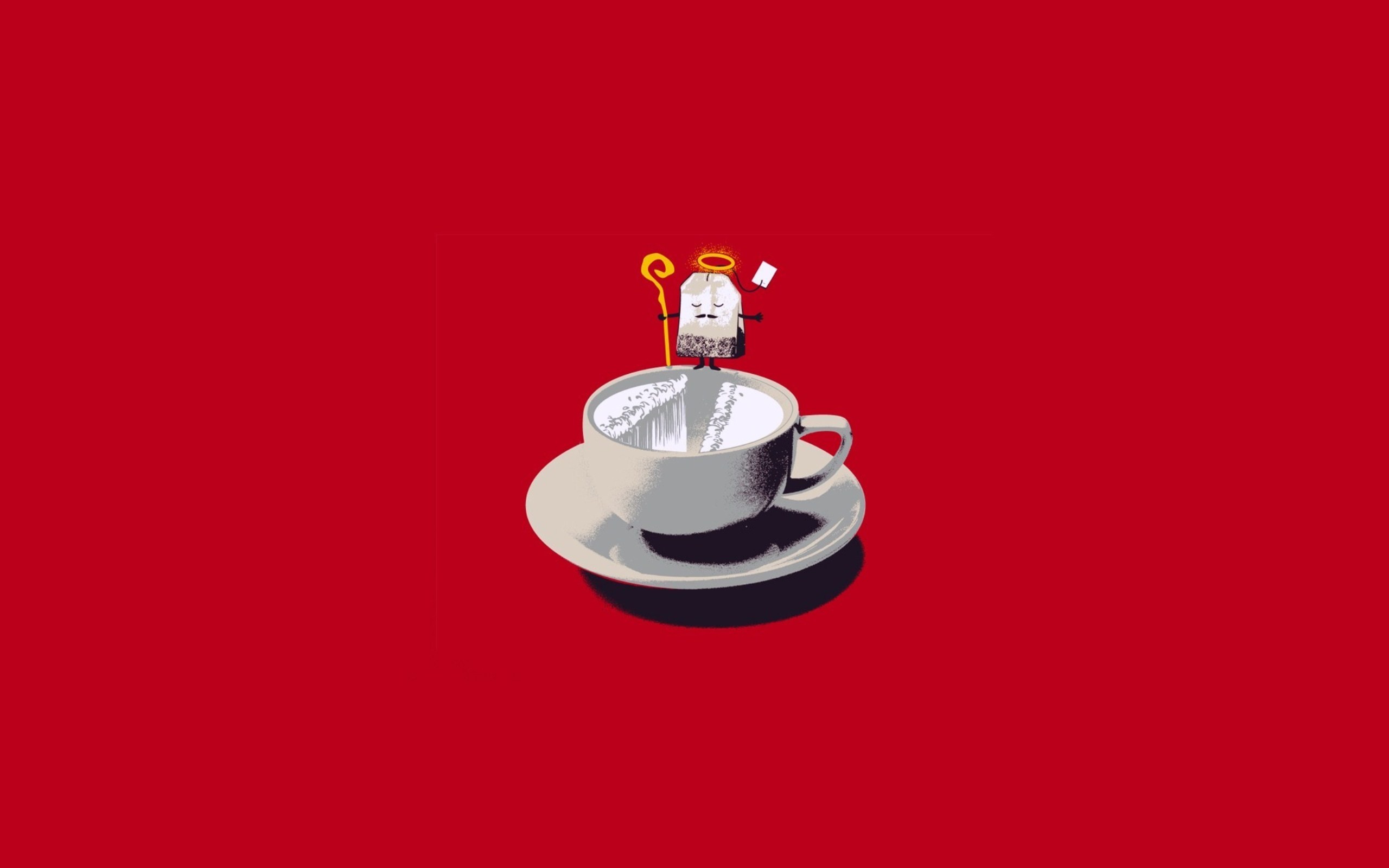 minimalistic, Tea, Funny, Threadless Wallpaper