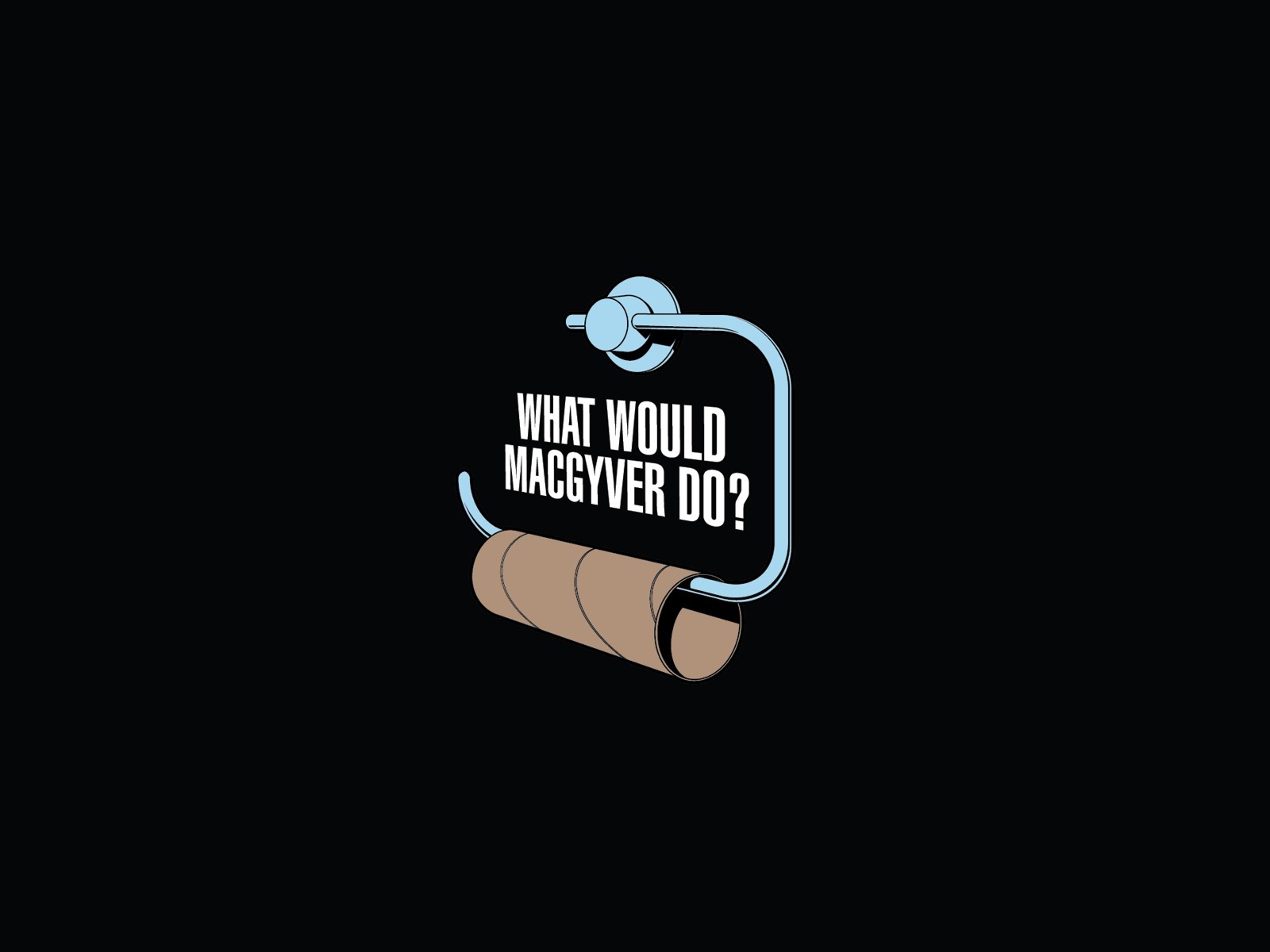 black, Minimalistic, Toilet, Paper, Macgyver, What, Would Wallpaper