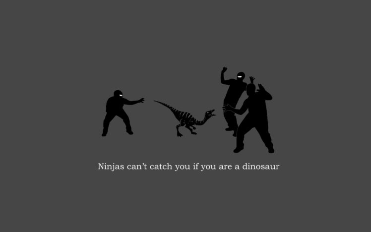 ninjas, Dinosaurs, Ninjas, Cant, Catch, You, If HD Wallpaper Desktop Background