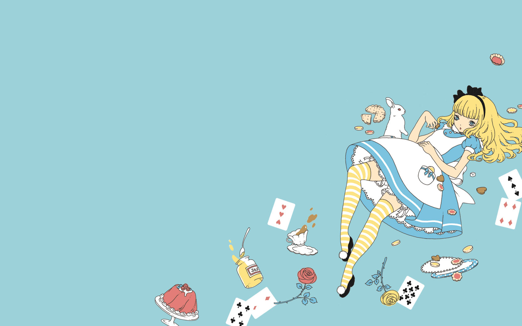 dress, Alice, In, Wonderland, Artwork Wallpaper