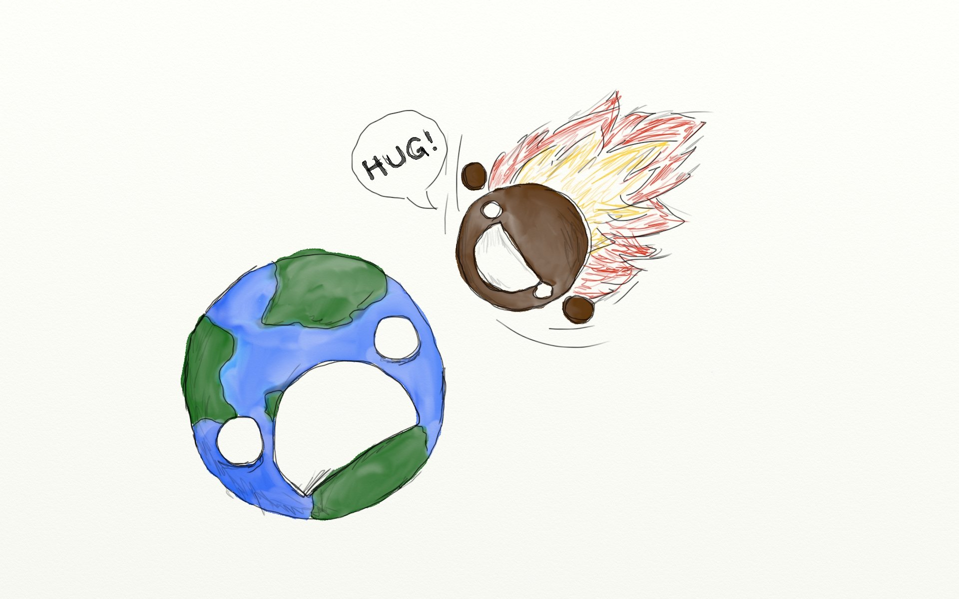 earth, Meteorite Wallpaper