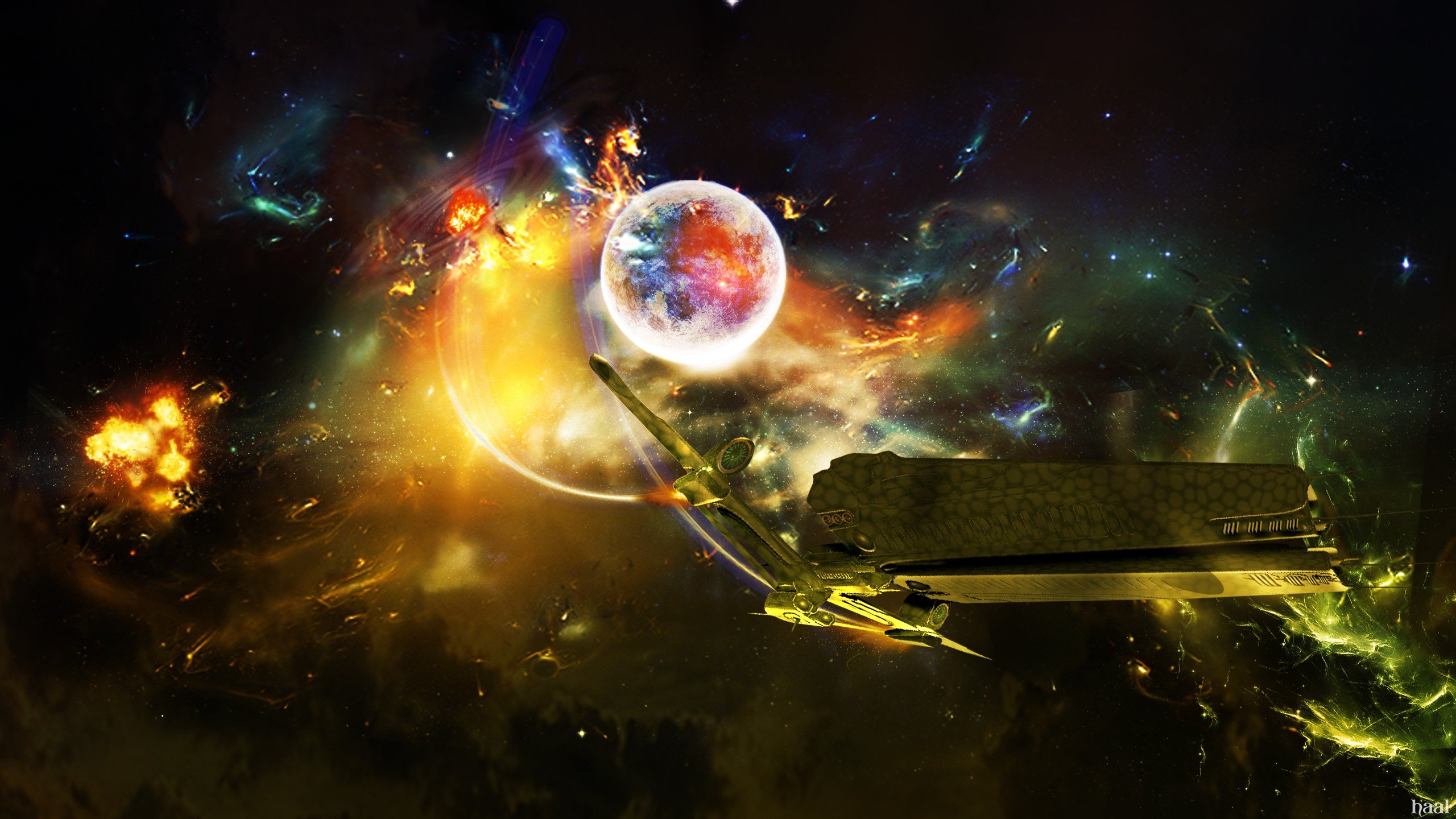 outer, Space, Science, Fiction, Photo, Manipulation Wallpaper
