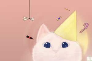 light, Pink, Cats, Party, Presents, Birthday, Drun, Handmade