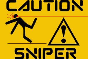 minimalistic, Funny, Caution, Sniper