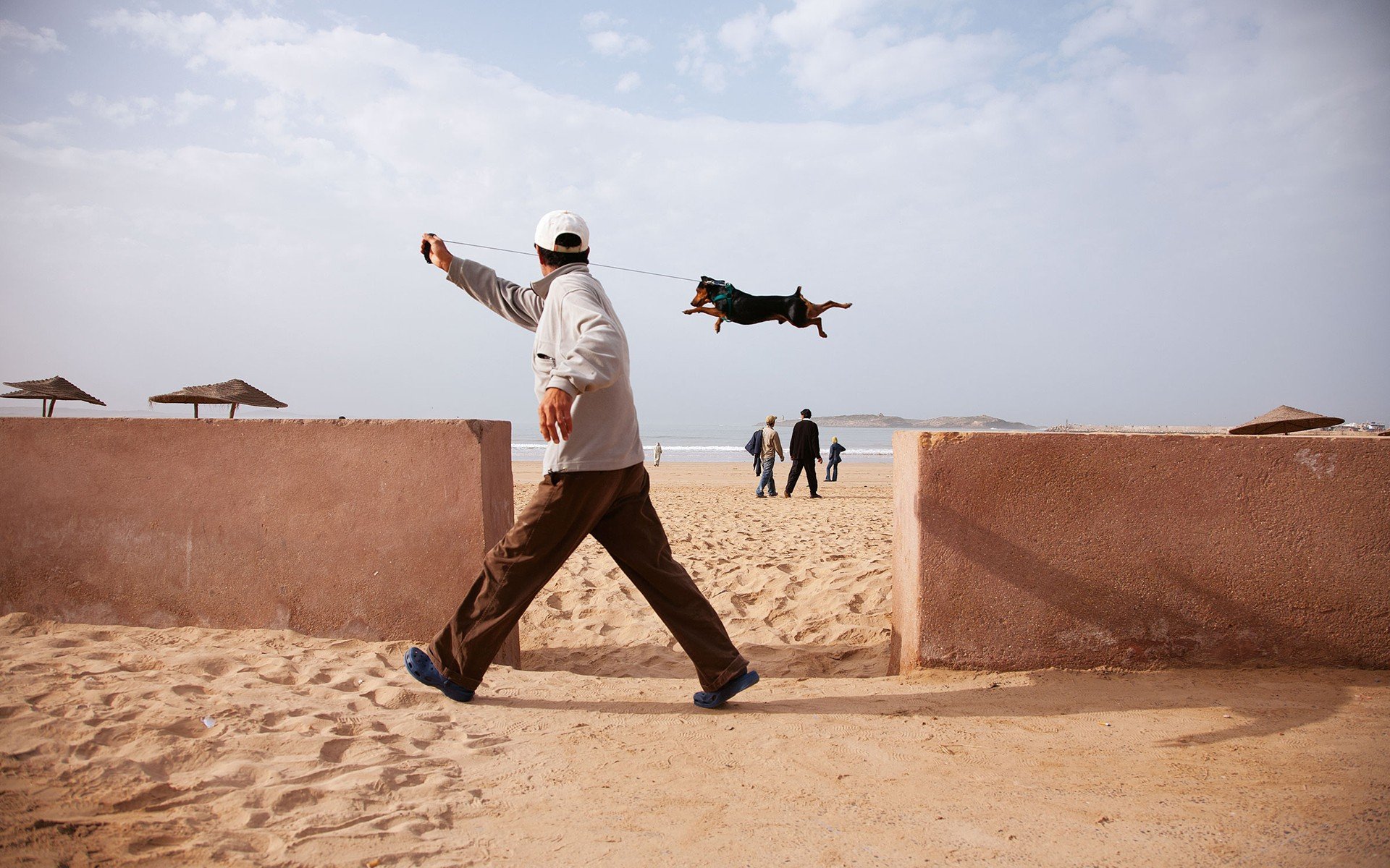 sand, Funny, Walking, Way, Beaches Wallpaper