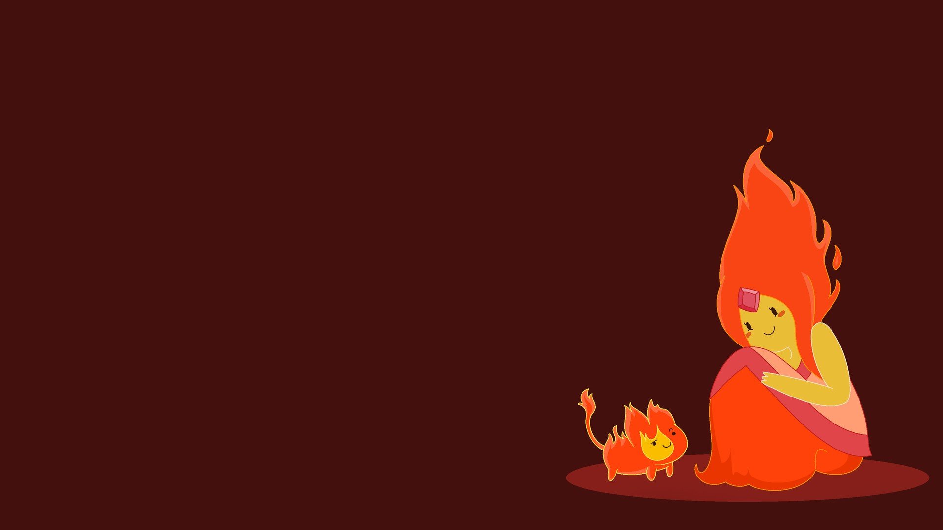 women, Cats, Fire Wallpaper