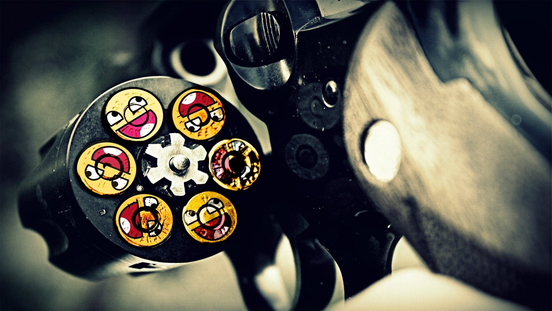 guns, Ammunition, Smiley, Face, Awesome, Face Wallpaper