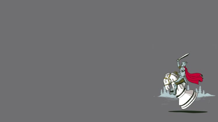 minimalistic, Knights, Chess HD Wallpaper Desktop Background