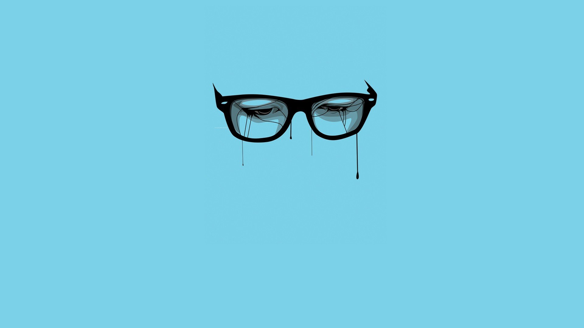 minimalistic, Glasses, Breaking, Bad, Blue, Background Wallpaper