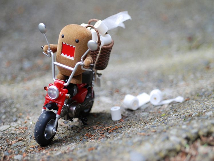 funny, Domo kun, Toilet, Paper, Motorbikes HD Wallpaper Desktop Background