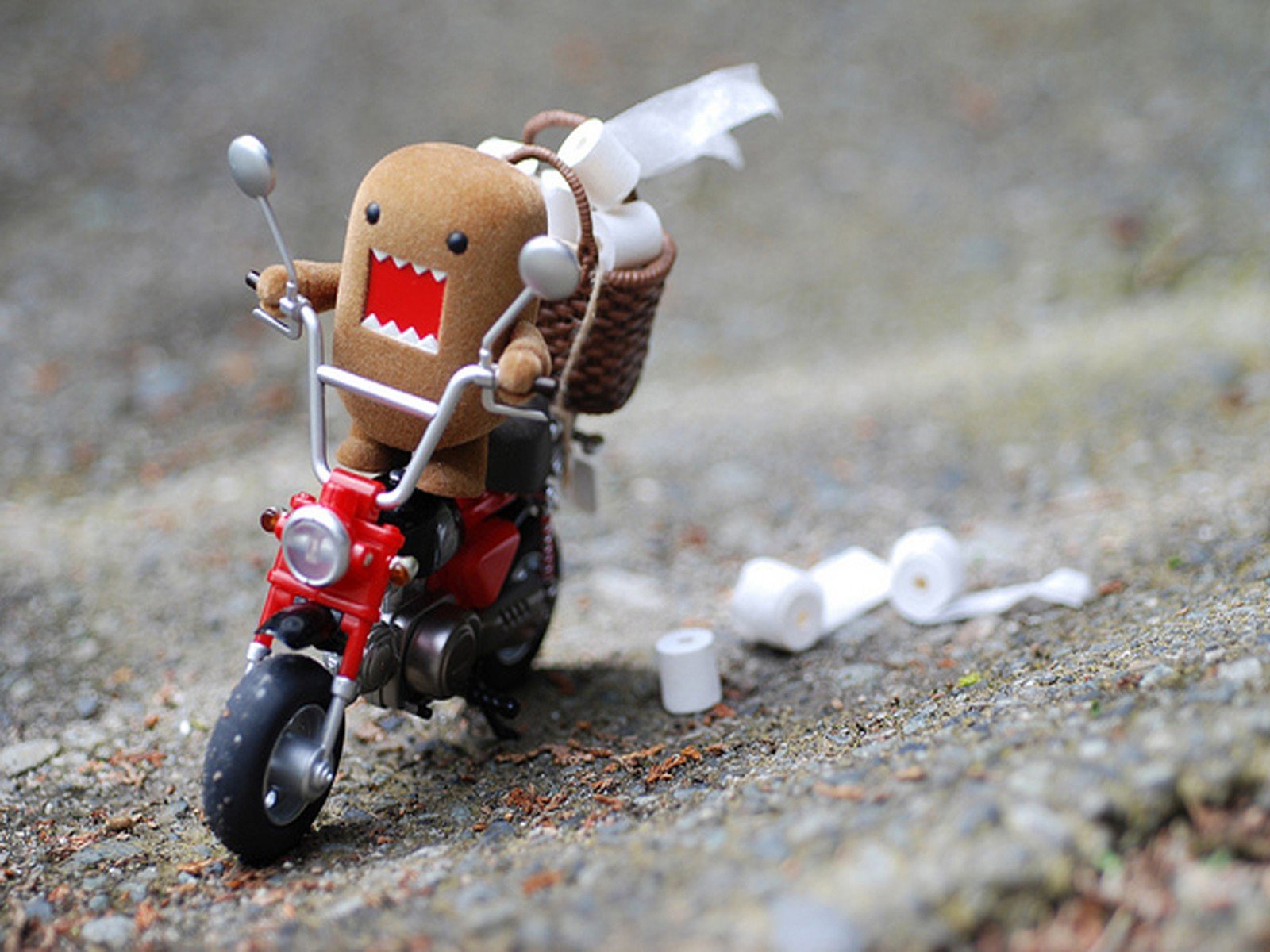 funny, Domo kun, Toilet, Paper, Motorbikes Wallpaper